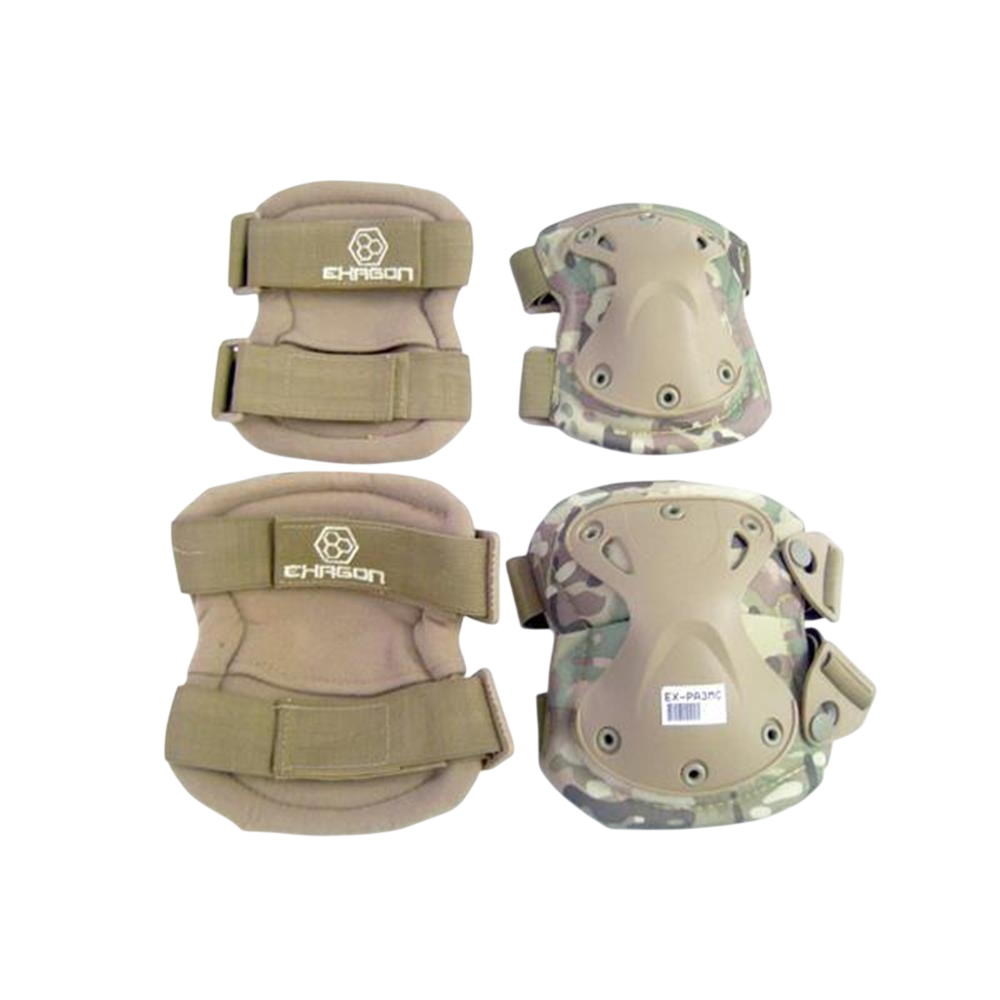 set ginocchiere gomitiere multicam exagon